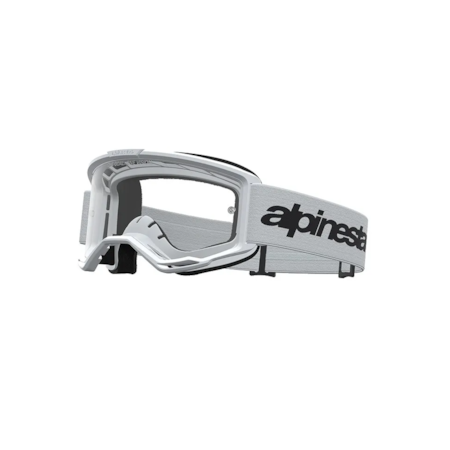 Óculos Alpinestars Vision 3 Wordmark Branco Preto Lente Transparente