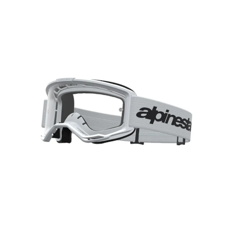 Óculos Alpinestars Vision 3 Wordmark Branco Preto Lente Transparente