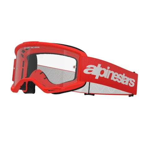 Óculos Alpinestars Vision 3 Wordmark Vermelho - Lente Clear