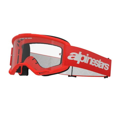 Óculos Alpinestars Vision 3 Wordmark Vermelho Lente Transparente