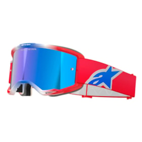 Óculos Alpinestars Vision 5 Corp Vermelho Azul - Lente Espelhada Azul