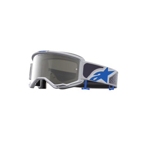 Óculos Alpinestars Vision 5 Drag Cinza Claro Azul Lente Prata