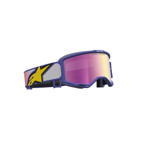 Segunda imagem do produto Óculos Alpinestars Vision 5 Drag Vermelho Roxo Lente Rosa
