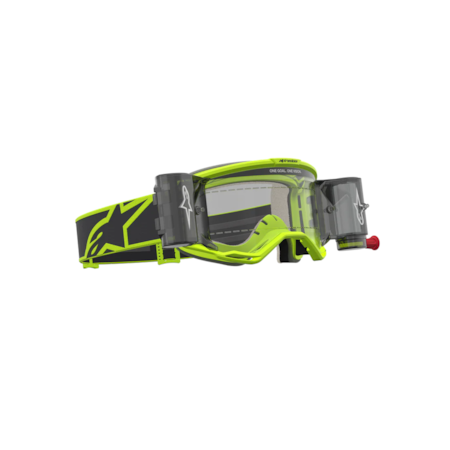 Segunda imagem do produto Óculos Alpinestars Vision 5 Rora Roll-Off Amarelo Flúor Preto Lente Transparente