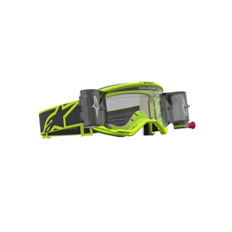 Segunda imagem do produto Óculos Alpinestars Vision 5 Rora Roll-Off Amarelo Flúor Preto Lente Transparente