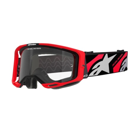 Óculos Alpinestars Vision 8 Luar Vermelho Preto - Lente Clear