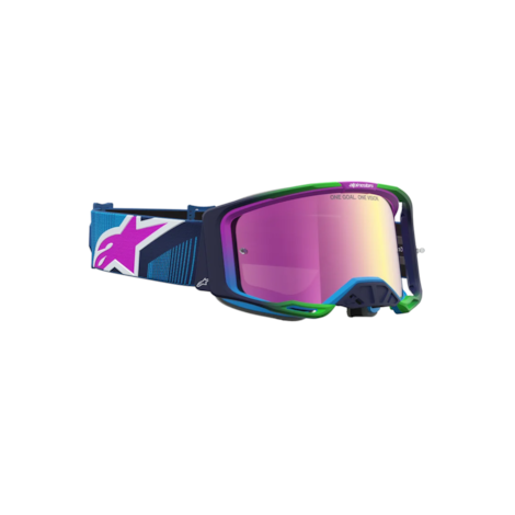 Segunda imagem do produto Óculos Alpinestars Vision 8 Maven Azul Roxo Lente Rosa