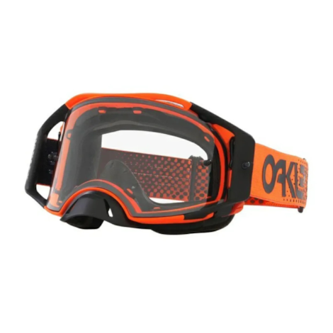 Óculos Oakley Airbrake MX ABMX Moto Laranja B1B W Clear