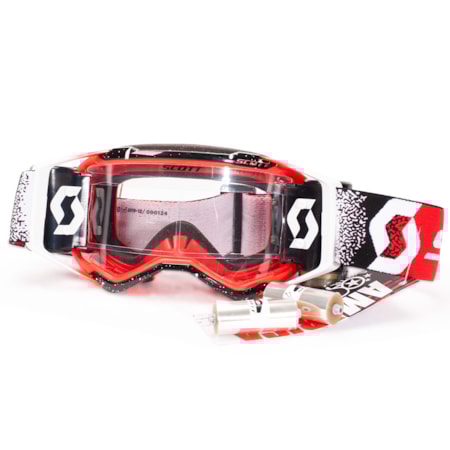 Segunda imagem do produto Óculos Scott Prospect WFS Lente Transparente - Branco Vermelho