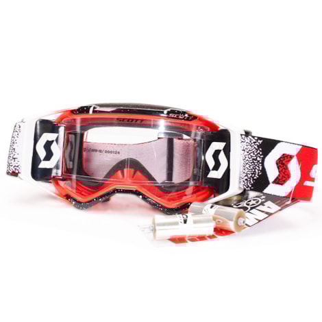 Segunda imagem do produto Óculos Scott Prospect WFS Lente Transparente - Branco Vermelho