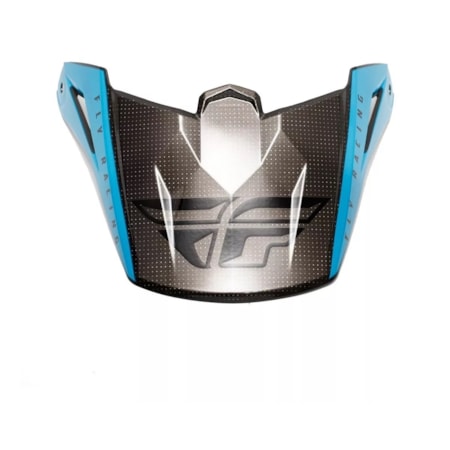 Segunda imagem do produto Pala Capacete Fly Kinetic Straight Edge - Azul Cinza Preto
