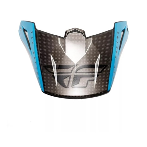 Segunda imagem do produto Pala Capacete Fly Kinetic Straight Edge - Azul Cinza Preto