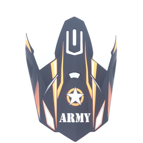Pala de Capacete Army Patriot - Preto Laranja Flúor