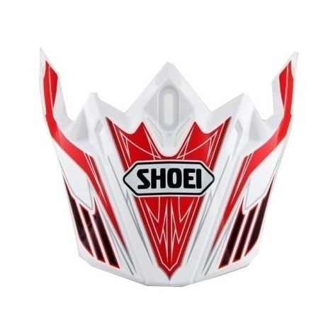 Pala De Capacete Shoei- WERX TC-1 Vermelho e Branco