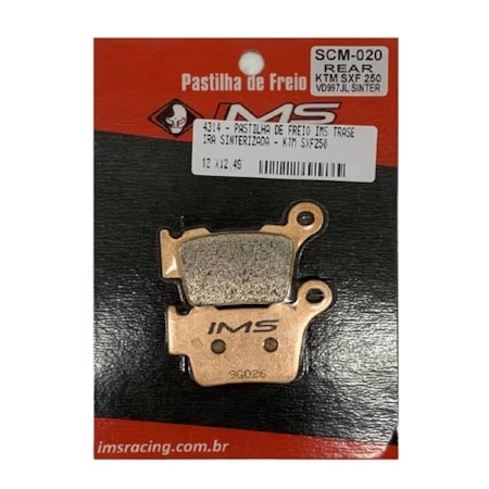 Pastilha de Freio IMS Traseira Sinterizada KTM SXF 250