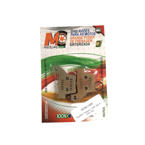 Pastilha de Freio Sinterizada MC Traseiro - CR125/250 CRF150R/250F/250R-X/450R-X