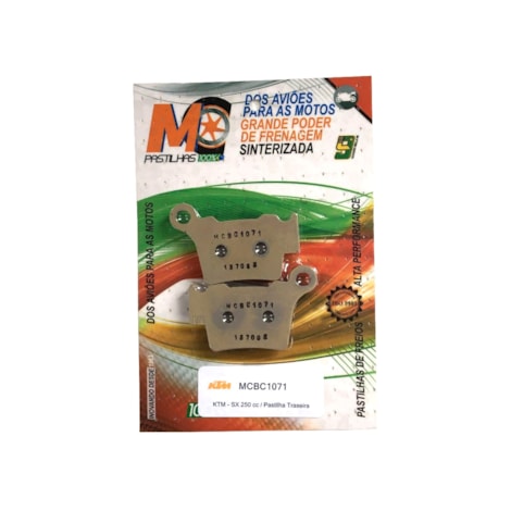 Pastilha de Freio Sinterizada MC Traseiro - KTM125/150/200/250/300/350/400/450/500/525/530