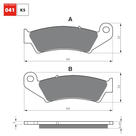 Segunda imagem do produto Pastilha Gold Fren Dianteiro - Honda Kawasaki Suzuki Yamaha