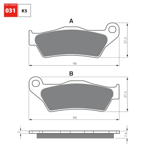 Segunda imagem do produto Pastilha Gold Fren Dianteiro - KTM Husqvarna
