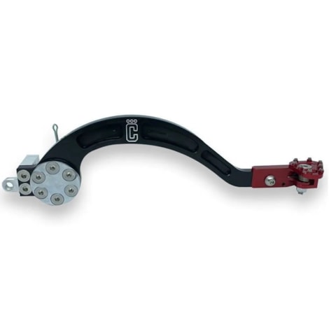 Pedal de Freio Corona CRF 250F 19 - Preto Vermelho