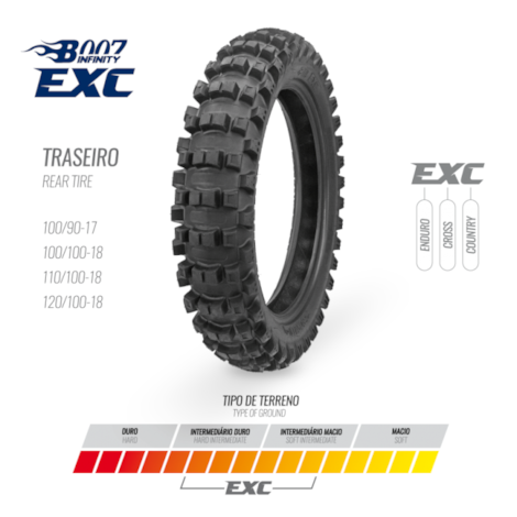 Pneu Borilli 120/100-18 EXC