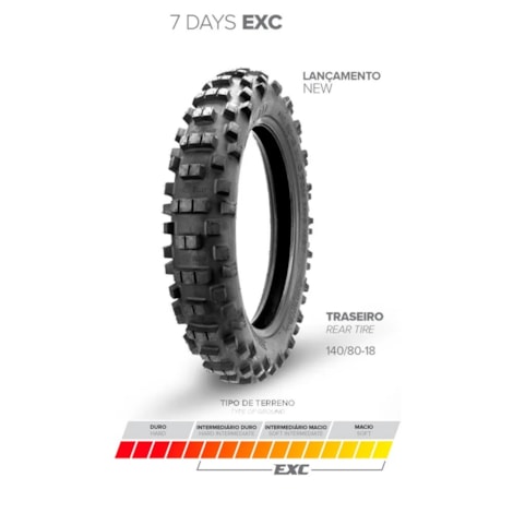 Pneu Borilli Enduro Soft 7 Days 140/80-18