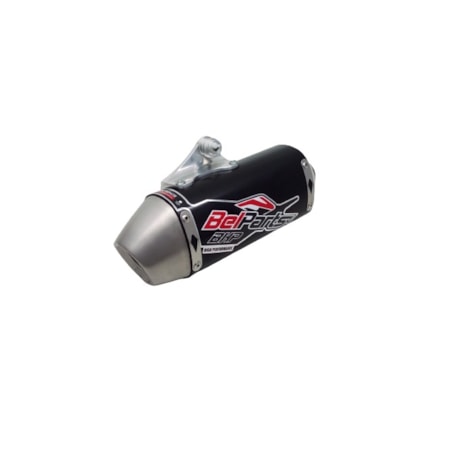Ponteira Bel Parts Exhaust System BHP Honda CRF 230F 06/21 Short #CHE Preto Inox Cap Alum.