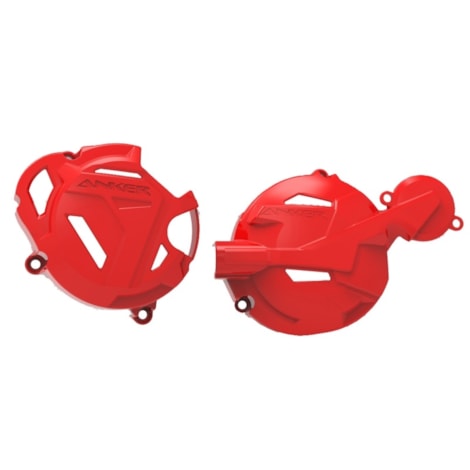 Protetor da Tampas de Motor Anker CRF 250F - Vermelho