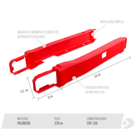Segunda imagem do produto Protetor de Balança Biker CRF 230 - Cinza