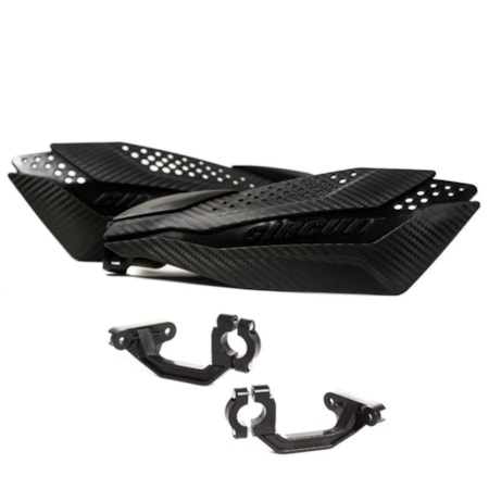 Protetor de Mão Circuit Dakar Universal - Carbono Preto