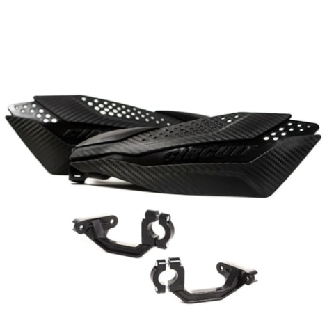 Protetor de Mão Circuit Dakar Universal - Carbono Preto
