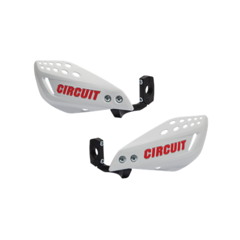 Protetor de Mão Circuit Vector Haste Injetada - Branco Vermelho