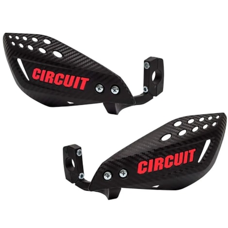 Protetor de Mão Circuit Vector Haste Injetada - Carbono Vermelho