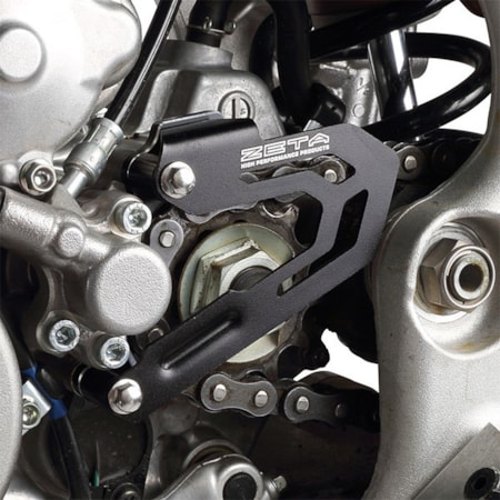 Segunda imagem do produto Protetor de Pinha e Corrente Zeta KXF250 21/23 KXF450 19/23 Aluminio Anodizado - Preto