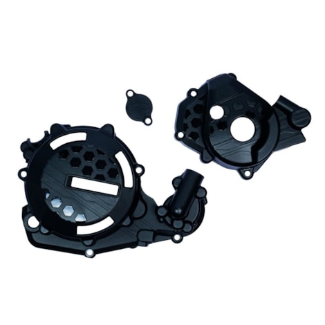 Protetor de Tamapas Laterais do Motor AMX KX 450 19/23 - Preto