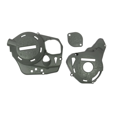 Protetor de Tampas Laterais do Motor AMX Defender CRF 250F - Cinza