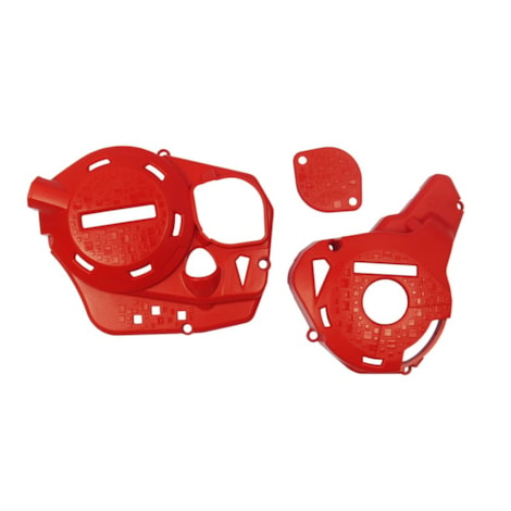 Protetor de Tampas Laterais do Motor AMX Defender CRF 250F - Vermelho