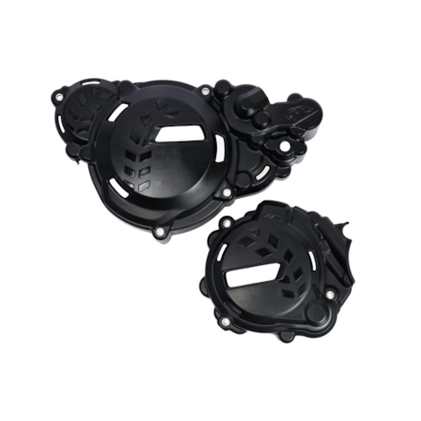 Tampas Laterais de Motor AMX BETA RR 250/300 2T 18/23 X-TRAINER 300 2T 18/23 - Preto