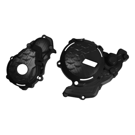 Tampas Laterais de Motor AMX KTM Husqvarna GasGas 24 Enduro - Preto