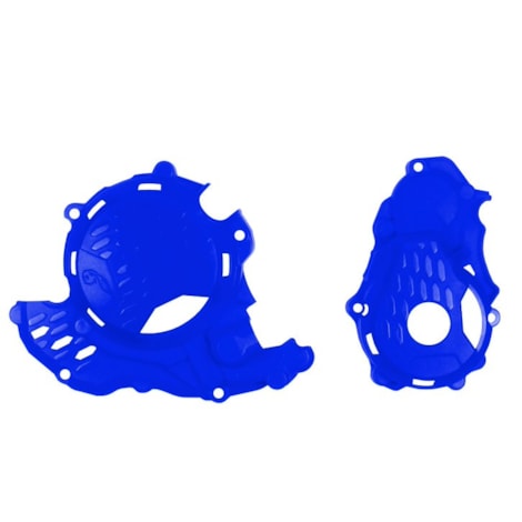 Tampas Laterais do Motor AMX KTM 250/350 4T Enduro Cross 17/22 Husq FE 250/350 17/22 - Azul